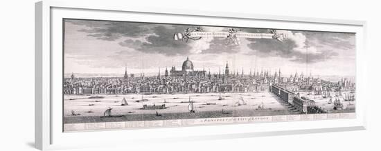 Panoramic View of London, 1710-Benjamin Smith-Framed Giclee Print