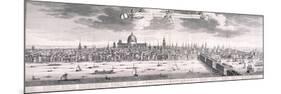 Panoramic View of London, 1710-Benjamin Smith-Mounted Giclee Print