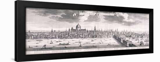 Panoramic View of London, 1710-Benjamin Smith-Framed Giclee Print