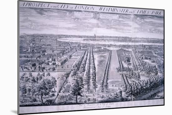 Panoramic View of London, 1720-Johannes Kip-Mounted Giclee Print