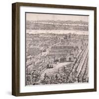 Panoramic View of London, 1720-Johannes Kip-Framed Giclee Print