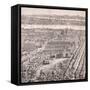 Panoramic View of London, 1720-Johannes Kip-Framed Stretched Canvas