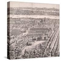 Panoramic View of London, 1720-Johannes Kip-Stretched Canvas