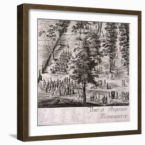 Panoramic View of London, 1720-Johannes Kip-Framed Giclee Print