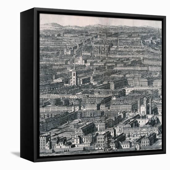 Panoramic View of London, 1720-Johannes Kip-Framed Stretched Canvas