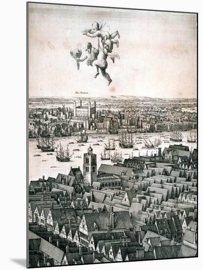 Panoramic View of London, C1670-Wenceslaus Hollar-Mounted Giclee Print