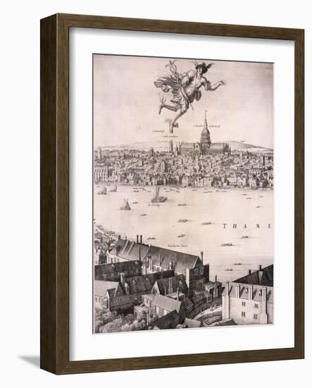 Panoramic View of London, C1670-Wenceslaus Hollar-Framed Giclee Print