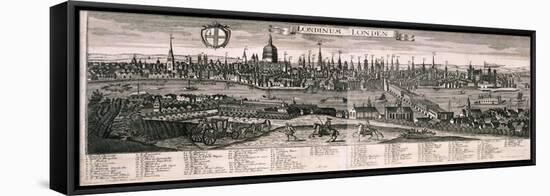 Panoramic View of London, C1730-Marc Abraham Ruprecht-Framed Stretched Canvas