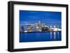 Panoramic View of London Skyline over the River Thames Featuring Canary Wharf-Ian Egner-Framed Photographic Print