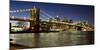 Panoramic view of Lower Manhattan at dusk, NYC-Michel Setboun-Mounted Giclee Print