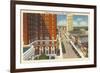 Panoramic View of Main Street, Greenville, South Carolina-null-Framed Art Print