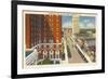 Panoramic View of Main Street, Greenville, South Carolina-null-Framed Art Print