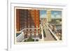 Panoramic View of Main Street, Greenville, South Carolina-null-Framed Premium Giclee Print