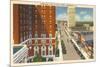 Panoramic View of Main Street, Greenville, South Carolina-null-Mounted Premium Giclee Print