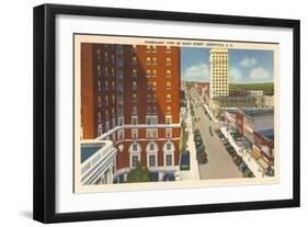Panoramic View of Main Street, Greenville, South Carolina-null-Framed Art Print
