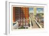 Panoramic View of Main Street, Greenville, South Carolina-null-Framed Art Print