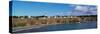 Panoramic View of Mendocino Town and Pacific Ocean in Northern California-null-Stretched Canvas