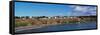 Panoramic View of Mendocino Town and Pacific Ocean in Northern California-null-Framed Stretched Canvas