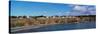 Panoramic View of Mendocino Town and Pacific Ocean in Northern California-null-Stretched Canvas