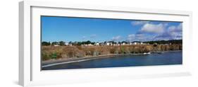 Panoramic View of Mendocino Town and Pacific Ocean in Northern California-null-Framed Photographic Print