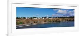 Panoramic View of Mendocino Town and Pacific Ocean in Northern California-null-Framed Photographic Print