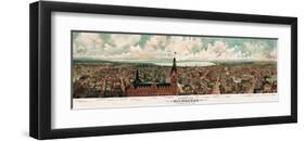 Panoramic View of Milwaukee, Wisconsin, 1898-Gugler Litho^-Framed Giclee Print