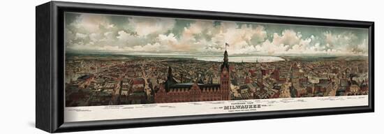 Panoramic View of Milwaukee, Wisconsin, 1898-Gugler Litho^-Framed Art Print