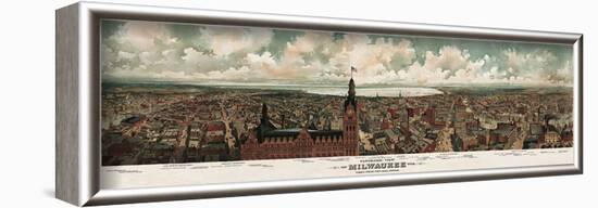 Panoramic View of Milwaukee, Wisconsin, 1898-Gugler Litho^-Framed Art Print