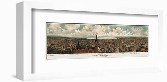 Panoramic View of Milwaukee, Wisconsin, 1898-Gugler Litho^-Framed Art Print