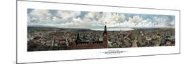 Panoramic View of Milwaukee, Wisconsin, Taken from City Hall Tower-Stocktrek Images-Mounted Art Print