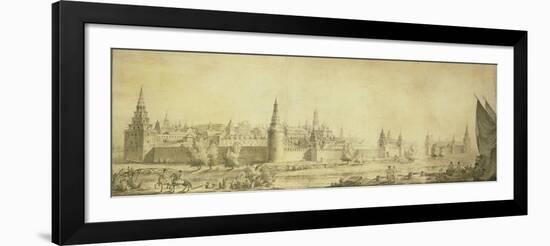 Panoramic View of Moscow Kremlin by the End of the 18th Century, End 1790s-Giacomo Antonio Domenico Quarenghi-Framed Giclee Print