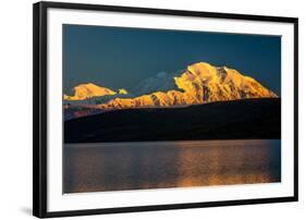 Panoramic view of Mount Denali, previously known as McKinley from Wonder Lake, Denali National P...-null-Framed Photographic Print