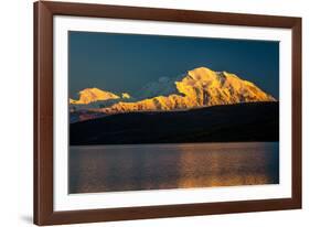 Panoramic view of Mount Denali, previously known as McKinley from Wonder Lake, Denali National P...-null-Framed Photographic Print