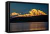 Panoramic view of Mount Denali, previously known as McKinley from Wonder Lake, Denali National P...-null-Framed Stretched Canvas