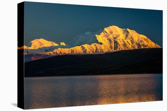 Panoramic view of Mount Denali, previously known as McKinley from Wonder Lake, Denali National P...-null-Stretched Canvas