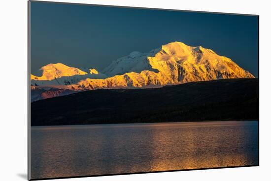 Panoramic view of Mount Denali, previously known as McKinley from Wonder Lake, Denali National P...-null-Mounted Photographic Print