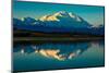 Panoramic view of Mount Denali, previously known as McKinley from Wonder Lake, Denali National P...-null-Mounted Photographic Print