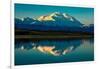 Panoramic view of Mount Denali, previously known as McKinley from Wonder Lake, Denali National P...-null-Framed Photographic Print