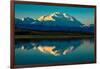 Panoramic view of Mount Denali, previously known as McKinley from Wonder Lake, Denali National P...-null-Framed Photographic Print