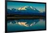 Panoramic view of Mount Denali, previously known as McKinley from Wonder Lake, Denali National P...-null-Framed Photographic Print