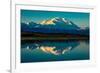 Panoramic view of Mount Denali, previously known as McKinley from Wonder Lake, Denali National P...-null-Framed Photographic Print