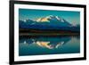 Panoramic view of Mount Denali, previously known as McKinley from Wonder Lake, Denali National P...-null-Framed Photographic Print