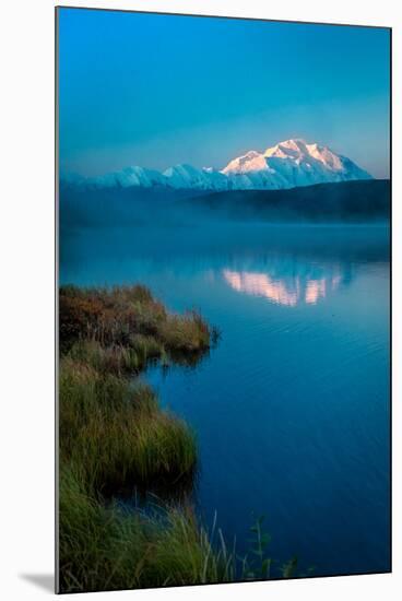 Panoramic view of Mount Denali, previously known as McKinley from Wonder Lake, Denali National P...-null-Mounted Photographic Print