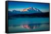 Panoramic view of Mount Denali, previously known as McKinley from Wonder Lake, Denali National P...-null-Framed Stretched Canvas