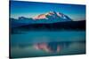 Panoramic view of Mount Denali, previously known as McKinley from Wonder Lake, Denali National P...-null-Stretched Canvas