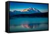 Panoramic view of Mount Denali, previously known as McKinley from Wonder Lake, Denali National P...-null-Framed Stretched Canvas