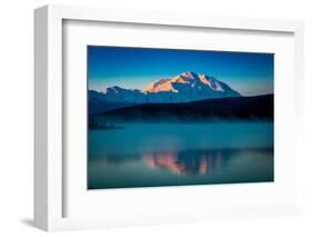 Panoramic view of Mount Denali, previously known as McKinley from Wonder Lake, Denali National P...-null-Framed Photographic Print