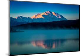 Panoramic view of Mount Denali, previously known as McKinley from Wonder Lake, Denali National P...-null-Mounted Photographic Print