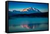 Panoramic view of Mount Denali, previously known as McKinley from Wonder Lake, Denali National P...-null-Framed Stretched Canvas