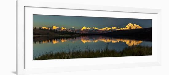 Panoramic view of Mount Denali, previously known as McKinley from Wonder Lake, Denali National P...-null-Framed Photographic Print